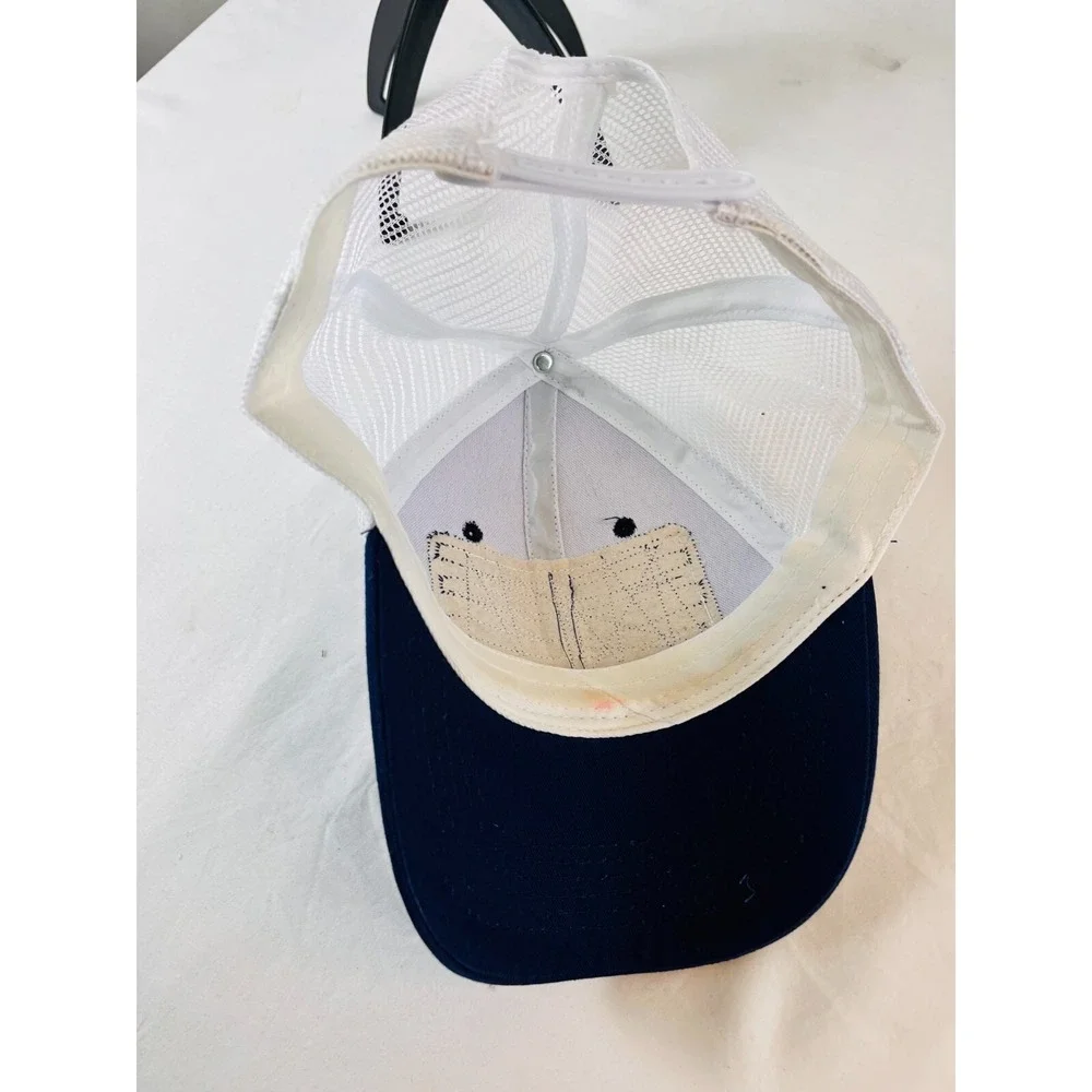 Johnny Yurts‎ Johnson City Hat Cap Snapback Blue White Prep Baseball Trucker VTG